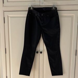Eileen Fisher Black Coated Jeans EUC 8P